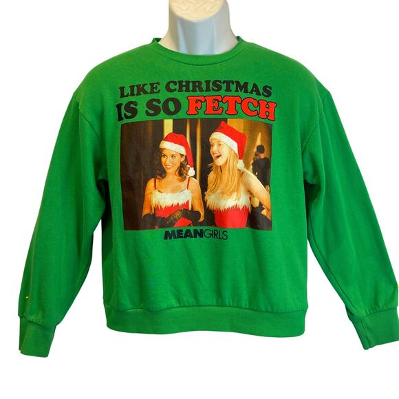 Mean Girls LIKE CHRISTMAS IS SO FETCH Ugly Christmas Sweatshirt Size XS - Picture 1 of 4